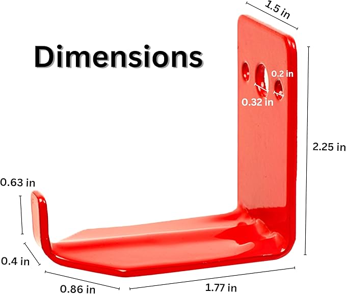Fire Extinguisher Mount, Wall Hook, Fire Extinguisher Bracket up to 40 lbs Extinguishers, Suitable for Big and Small fire (2 Brackets)