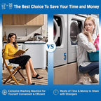 Portable Mini Twin Tub 22Lbs Washing Machine with Drying Rack & 10 Hangers, Washer(13Lbs) and Spinner(9Lbs) Combo with Timer Knob, Compact Semi-automatic Laundry Washer for Home Dorm Apartment, Black