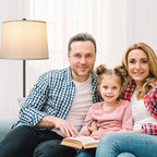 Lamp Shades Set of 2 - Drum Lampshades 11.4" x 12.9" x 9.8" Inches, Fabric Medium Replacement Lampshades for Table Lamp, Floor Lamp, Assembly Required, Spider,Linen