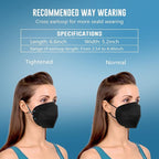 WWDOLL KN95 Face Mask 25 Pack, 5-Layers Breathable KN95 Masks, Black