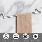 Cilee 8 Piece Polished Chrome Bathroom Hardware Set, 24inch Bathroom Towel bar+Towel Ring+Toilet Paper Holder+ Robe Towel Hook, SUS304 Stainless Steel Bathroom Accessory Set