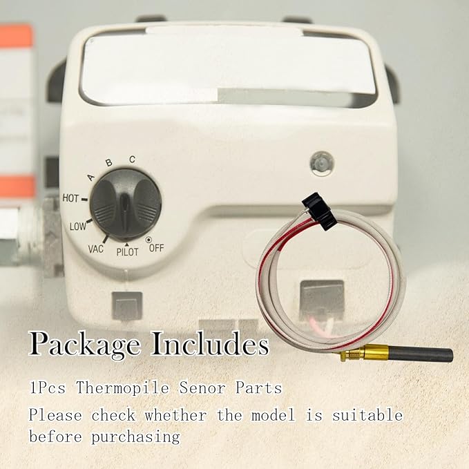 Natural LP Thermopile Senor Fit for Rheem Ruud and Richmond Water Heaters Parts Fit for Pilot Burner Assembly Kit SP20824 SP20754 SP21058 SP20800 SP21096 SP20739