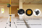 Laser Level Pole, Firecore Upgraded 12 ft. Telescoping Laser Pole with Tripod and Multifunctional Mounting Clamp, Adjustable Bracket with 1/4"-20 Laser Mount for Rotary and Line Laser Level- FLP370CX