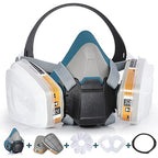 Reusable Half Facepiece Dustproof Respirator - Organic Gas Dust Chemical Respirator with Extra Filters for Painting, Machine Polishing, Welding,Spraying and Other Work Protection