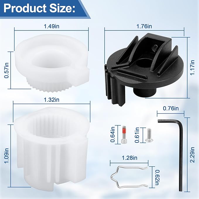 116653 Shower Faucet Handle Adapter Kit Replacement for Moen Posi-Temp Handles, Replacement Parts Compatible with Moen Single Handle Tub/Shower Faucet Valve Cartridge