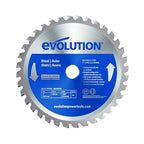 Evolution Power Tools 180BLADEST Steel Cutting Saw Blade, 7-Inch x 36-Tooth, Silver