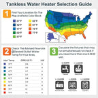 Electric Tankless Water Heater, GREATBEAR 6KW On Demand Water Heater Electric 240V, Point of Use Instant Hot, With Self Modulating GT60W White