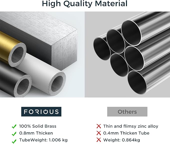 FORIOUS Black Pot Filler Faucet Over Stove, Solid Brass Modern Wall Mount Commercial Folding Faucet with Stretchable Double Joint Swing Arms for Kitchen Restaurant