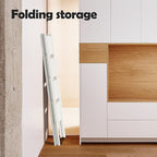 Taranta 4 Step Ladder,Aluminum Lightweight Folding 4 Step Stool with Anti-Slip Wide Pedal,330lbs Capacity Step Ladder for Household,Kitchen,Office - White