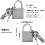HOWDIA 180 Degree Hasp Lock Latch with Padlock, 4 Inch Stainless Steel Pad Lock Latches Locking Latch Security Door Clasp Hasp for Shed/Gate/Storage（Silver）