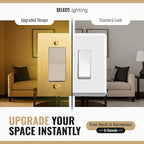 2-Gang Satin Brass Wall Plate, Electrical Receptacle Wall Outlet Faceplate, GFI/Rocker Decorator Light Switch Cover