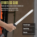 Insulation Knife - Sod Cutter Knife: stainless steel 11.14-Inch sharp blade, double side utility Lawn Repair Saw with Nylon Sheath