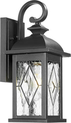 Porch Lights Outdoor 21 Inch Large Outdoor Wall Lights with Clear Water Ripple Glass Aluminum Waterproof and E26 Socket