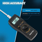 NEWTRY Moisture Meter Powder-Moisture Tester Range 0-100% Plastic Moisture Meter Resolution 0.1% & 0.01% with 9.6" Probe Portable Hay Moisture Meter for Plastics Rubber Silicone Resin Nylon Hay