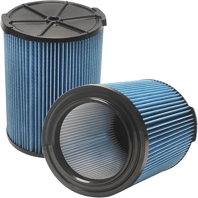 2 Pack VF5000 Filter Replacement for Ridgid Shop Vac 5-20 Gallon Wet Dry Vacuums,3 Layer Pleated Wet/Dry Vacuum Filter Compatible with WD1450 WD0970 WD1270 WD09700 WD06700 WD1680 WD1851 WD1680 RV2400A