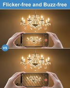 E12 B10 Clear Candle Base Bulb with Warm White 2700K, 40W Candelabra Light Bulbs, 400 Lumen Dimmable, 120V Incandescent Chandelier Light Bulbs for Pendants, Ceiling Fan, Wall Sconces (12-Pack)