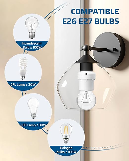 DEWENWILS Light Sensor Socket, Dusk to Dawn Sensor Socket, Light Bulb Socket for Light Fixtures, Compatible with Incandescent/CFL/LED/Halogen Bulbs, 4 Pack, ETL Listed