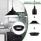 Light Socket Shade Ring,Lamp Shade Collar Rings,Retaining Rings for Light Fixtures Like Hanging Lights,Pendant Lights, Screw Rings for Threaded Medium-Base Sockets