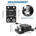 GLOSO Circuit Breaker E9A Waterproof Breaker Auto Reset (T1) 80A Side by Side Stud IP67 Marine Hi-Amp (80A)