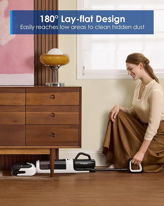 Tineco Floor One Switch S6 Stretch Breeze Wet Dry Vacuum Cleaners, Floor Cleaner Mop 2-in-1 Cordless Vacuum for Multi-Surface, 20kPa Suction, Anti-Tangle Design, Flashdry Self-Cleaning, 180° Lay-Flat
