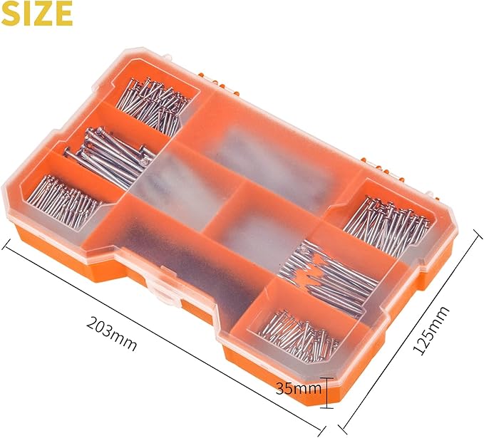 1080pcs Nail Assortment Kit, Small Nails, Nails, Nails for Hanging Pictures, Picture Hanging Nails, Finishing Nails, Hanging Nails, Picture Nails, Wall Nails for Hanging, Pin Nails