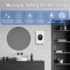 Electric Tankless Water Heater, GREATBEAR 6KW On Demand Water Heater Electric 240V, Point of Use Instant Hot, With Self Modulating GT60W White