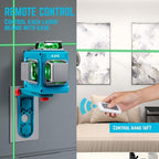 KEZERS Laser Level with Tripod,3 x 360 Self Leveling Laser Level, Green Line Laser 3D Laser Leveler Tool with 2 Rechargeable Batteries,Indoor,for Picture Hanging,Tile,Home Renovation