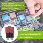 10A DC 12V-32V Manual Reset Circuit Breaker ATC/ATO Low Profile T3 Mini Blade Fuses Breakers for Car Trucks Marine Boat RV Solar and More,2 Pack