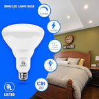 ENERGETIC SMARTER LIGHTING LED Recessed Light Bulbs BR40, 110W Equivalent 14W, Dimmable, 1600 High Lumens, Daylight 5000K, Indoor Flood Lights for Recessed Cans, UL Listed, 6 Pack