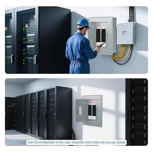 THQL Circuit Breaker Panels, 12-Space, 125A Circuit Breaker Distribution Box, 120V/240V Circuit Breaker Electrical Enclosure,Indoor Main Lug Load Center