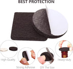 Yelanon Felt Furniture Pads -60 Pcs Premium Felt Pads for Chair Legs Furniture, Floor Protectors for Hardwood Floors, Brown