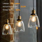 VOLIVO 6 Pack A19 Vintage LED Edison Bulbs, Dimmable, 60W Equivalent, High Brightness 2700K Warm White, 7W E26 Standard Base, CRI80+, 800 Lumens, Clear Glass Filament Bulb for Home, Farmhouse