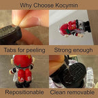 Double Sided Adhesive Putty with Pull Tabs, 100 Clear Dots 0.31''x0.51'' Removable Sticky Tack, Waterproof Poster Putty Glue Dot for Party Decoration Picture