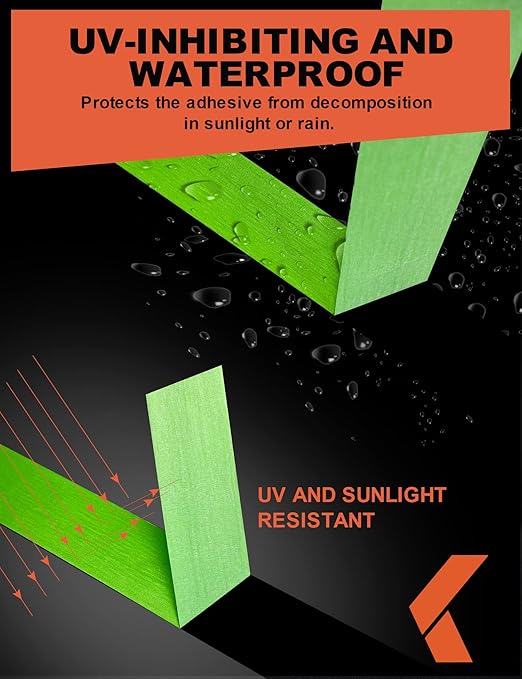 Painters Tape for Car - Green No Residue Automotive Masking Tape - Heat Resistant for Paint Booth, 0.7 Inches X 60 Yards, 12 Rolls