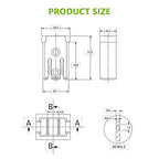 15A 20A 25A 30A 40A 50A 60A 32V Mini Slotted Automotive MCASE Shaped Cartridge Fuse Kit(Pack of 14pcs)