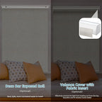 SmartWings Motorized Smart Blinds with Remote, Custom Automatic 100% Blackout Roller Shade Compatible with Alexa/Homekit/Google, Electric Smart Blinds for Indoor Windows, Safari Cream