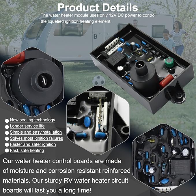 91367 RV Water Heater PC Ignition Control Board Replace for Atwood 93307, 93865, 93253 Compatible with GCH6-4E/6E/7E; G6A-6E/7E/8E; GH10-1E/2E/3E; GH6-3E/4E/6E/7E
