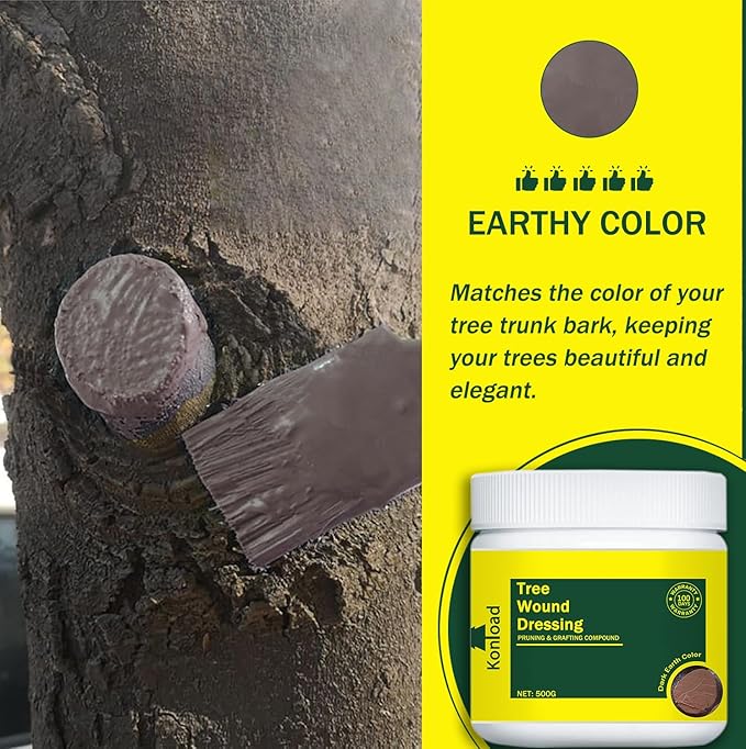 Tree Wound Sealer-500g Tree Wound Dressing for Damaged Trees Bark Repair Pruning Seal/Bonsai Cutting Paste Tree Trunk Paint Protection Grafting Wax for Effective Tree Wound Repair-Brown