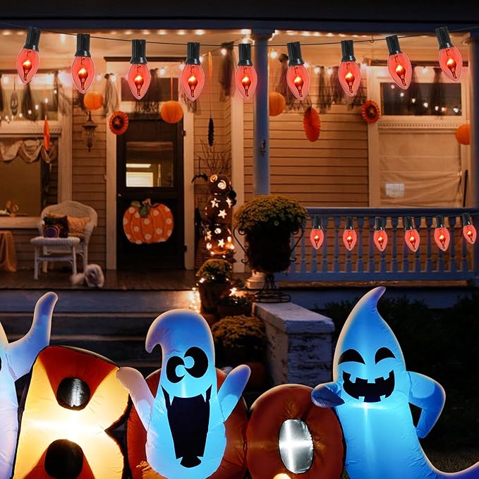 E12 Flickering Flame Light Bulbs, 25-Pack Faux Flame Light Bulbs for Outdoor Use, Energy-Efficient Fire Light Bulb, Flickering Night Lights for Halloween, Christmas, and Home Decor, UL Listed