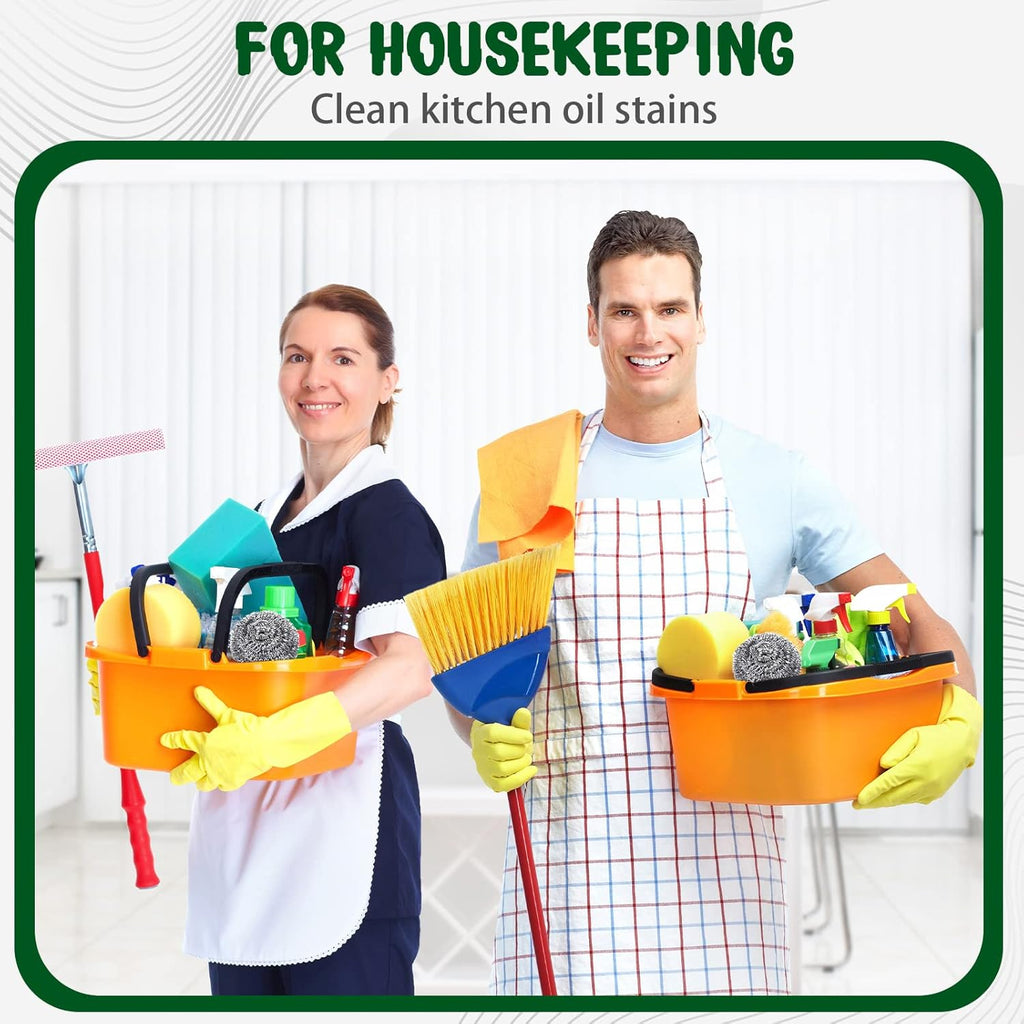 Yinkin 100 Pieces Stainless Steel Scrubber Bulk Steel Wool Scrubber Metal Sponge Wire Scouring Pad Heavy Duty Clean Dish Pot Pan and Oven for Kitchen, Bathrooms, and More