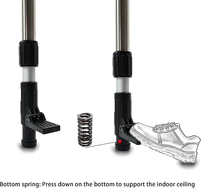 4.2m/13.77ft Multi-Function Laser Level Pole with 1/4" & 5/8" Threads - Upgraded Universal Mount for 360° Rotation & Front-Back Adjustment