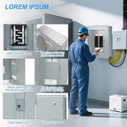 THQL Circuit Breaker Panels, 12-Space, 125A Circuit Breaker Distribution Box, 120V/240V Circuit Breaker Electrical Enclosure,Indoor Main Lug Load Center