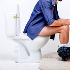 iFealClear 2 Pack Polished Gold Universal Toilet Tank Flush Lever Replacement, Brass Side/Angle Mount Toilet Handle Fits Most Toilets