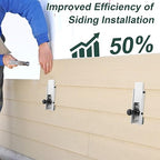 2 Piece Siding Installation Tools, Lap Tool Gauge with Adjustable Reveals, Siding Mounting Kit for 5/16” Fiber Cement Sidings, Heavy-Duty Support for Boards and Planks