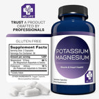 MD. Life Magnesium Potassium Supplement - 60 Capsules - High Absorption Magnesium Complex - Magnesium Supplement to Support Vascular Health & Leg Cramp 60cts