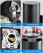 KIZON Modern Outdoor Wall Lights with Dusk to Dawn Sensor, Cylinder Outdoor Light Fixture Wall Mount with Matte Black Finish, Outside Sconce Lights for House Porch with Bulbs Included, ETL Listed