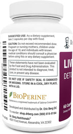 Dr. Berg Liver Cleanse Detox Capsules w/Unique Blend of Milk Thistle, Ox Bile & Folate - Liver Supplement Includes Turmeric, Black Pepper & Choline - 60 Capsules