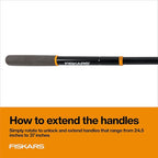 Fiskars Loppers for Tree Trimming, Heavy Duty, with Extendable Handle (24.5"-37" Range), Sharp Bypass Steel Blade Tree Branch Cutter up to 1.5-Inch Diameter Cut Capacity