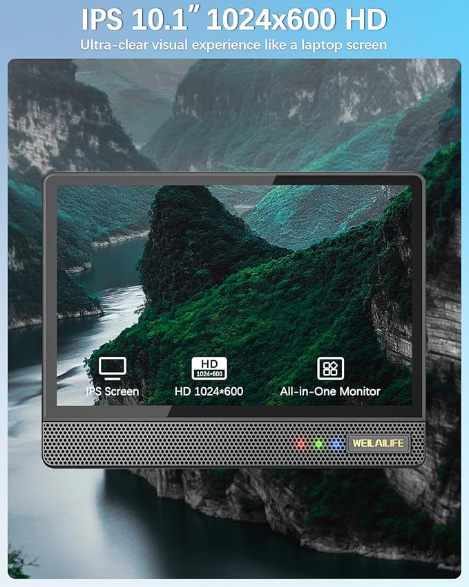 【All-in-One Security System】 Outdoor Wired Security Camera System with 10’’ Monitor, Home Video Surveillance Systems, Outside CCTV Cameras for Home Security