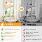 2 Light Modern Bathroom Light Fixtures Over Mirror, Chrome Vanity Lights for Bathroom Wall Sconces with Milky White Glass Shades, E26 Socket (Bulbs Not Included)